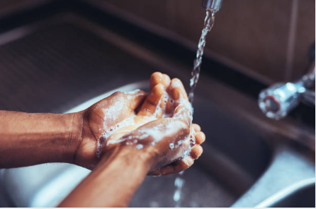 washing hands